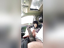 Asian Cheating Wife Giving Her Black Lover A Footjob In The Car