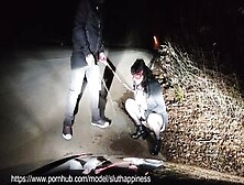 The Fiance A Hoe Sub Drinks My Piss And Blows Cock On A Outdoor Road