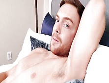 Handsome Dude Shows His Nice Abs And Strokes That Cock
