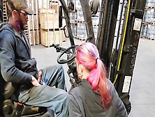 Tgif Riding His Dong While He's On The Forklift