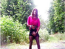 Horny Amateur Shemale Clip With Masturbation,  Outdoor Scenes