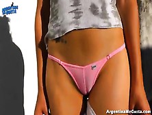 Ideal Butt And Cameltoe In A Target Spectacular Weasel F-Stringed