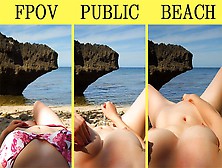 Fpov,  Public Beach Masturbation,  Amateur,  Lionrynn