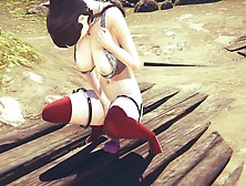 Asian Cartoon Uncensored 3D - Evelyn With Dildo Squirting