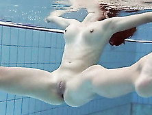 Underwater Striptease With A Teen Going Swimming