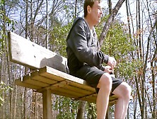 Public Bench Wank Off By Amateur Daddy At A Park Lake Shore In October 2010