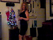 Sexy Blonde Milf Rocking Around The Christmas Tree