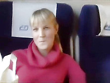 Blonde On Czech Train Quietly Fucked In Public