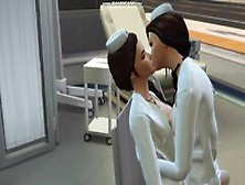 Two Hot Nurses Have Some Fun With Each Other & Strapon In An Empty Doctor's Office (Sims 4)