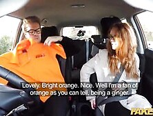 Fake Driving Instructor Bangs His Cute Ginger Teen Student In The Car And Gives Her A Creampie