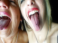Briella And Mom Long Tongue Playing
