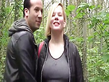 Horny Blonde Wife With A Stranger In Park