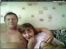 Dad And Daughter Watching Tv