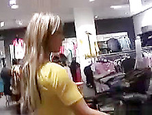 German Blonde Fucks In Shopping Center