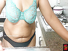 Big Boobs Bhabhi In The Kitchen Wearing Panty And Bra