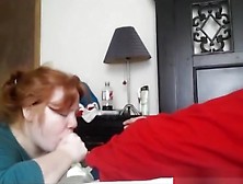 Redhead Wife Sucks A Cock And Gets Cum In Her Mouth