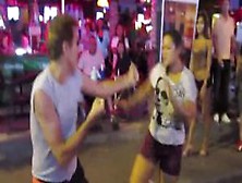 Thai Girls Kick Man In The Face
