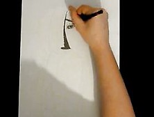 Sasha Grey Pencil Drawing