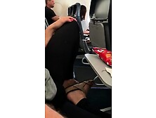 Girl Masturbates On Airplane