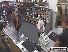 Milf Babe Rides Cock In Pawn Shop