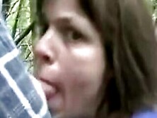 Fearless Nature Gal Deep Throating In Public