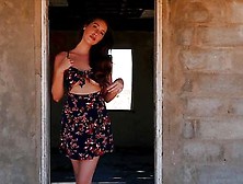 Erotic Striptease In An Abandoned House In The Desert