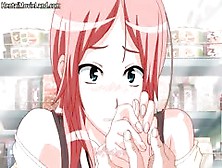Cute Ginger Anime Teen Blowing Tube Part5