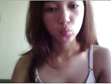 Bused On Cam Korean Girl At Home.