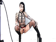 Goth Beauty Spreads Her Pussy For Photoshoot