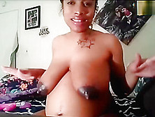 Big Pregnant Black Girl On Webcam