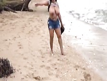 Dominican Isabela Showing Big Boobs In The Street And On The Beach (Dominican Poison)