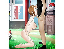 Lily The Slutty Little Sis Gets Facefucked And Covered In Cum By Boyfriend Outside A Pokemon Centre