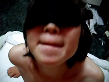 Asian Blindfolded Babe Cum In Mouth