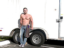 Muscle Men Meet Up At A Truck Station And Have Hardcore Gay Sex