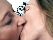 Two Girls Blonde Language Deep Kiss