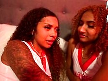 2 Teen Cheerleaders Get A Scary Surprise & Get Dicked Down Like They Need To Be