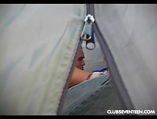 Brunette Teen Girl Fucking In A Tent