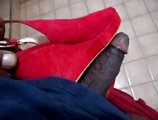 Red Shoes Schuhes Wedges Wank
