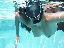 Sweet Hot Teen Diana In Fishnet Stockings Underwater