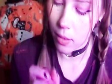 Younger Stepsister Sucks Big Cock And Gets Cum On Face