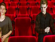 Two Horny Twinks Are Making Out And Fucking In The Cinema