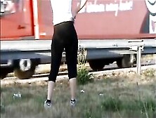 Girl On Her Period Shitting Outdoor