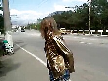 Russian Flash Sexy Street Babe 7