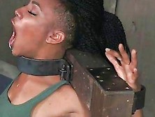 Black Slave Slut Is Throat Overloaded
