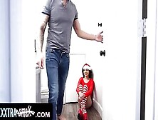 Exxxtra Small - Sexual Little Elf Hot Sneaks Inside Gigantic Stud's House And Pranks Him