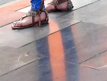 Candid Feets Natural Toes Subway Mexico Faceshot