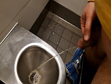Peeing In A Restroom On Highway In Germany