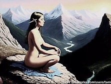 33 Nude Photos Of Elf Girls Meditating On The Mountain