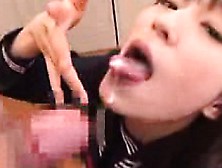Asian Schoolgirl Gives Two Different Dudes Head And Gets Mo