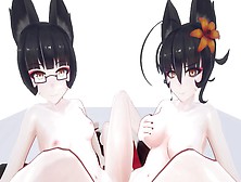 Kitty Bitch And Sisters Foxes [3D Anime,  4K,  60Fps,  Uncensored]